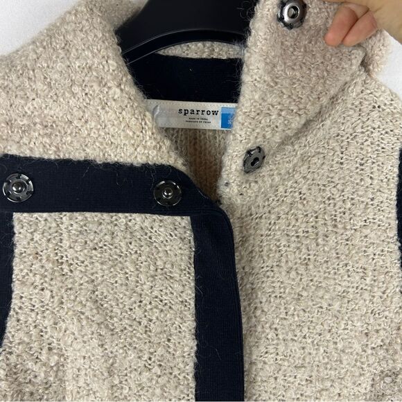 ANTHROPOLOGIE SPARROW Boucle Teddy wool blend zipper jacket size S - Picture 6 of 9